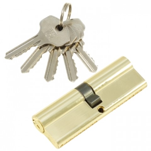 Личинка замка  90 мм английский ключ/ключ Полированная латунь