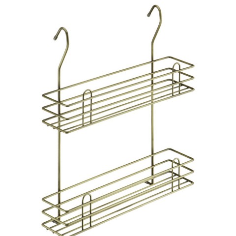 Полка для специй двухъярусная,  античная бронза