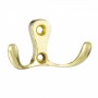 Крючок (мини) 2-х рожковый, золото Крючок (мини) 2-х рожковый, золото